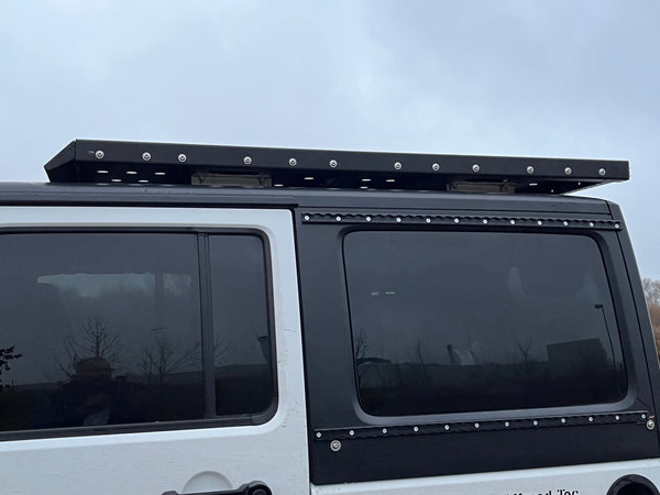 Dachgepäckträger "Compact" Jeep Wrangler JKU schwarz matt Feinstruktur